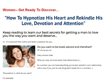 Tablet Screenshot of hypnotizehisheart.com